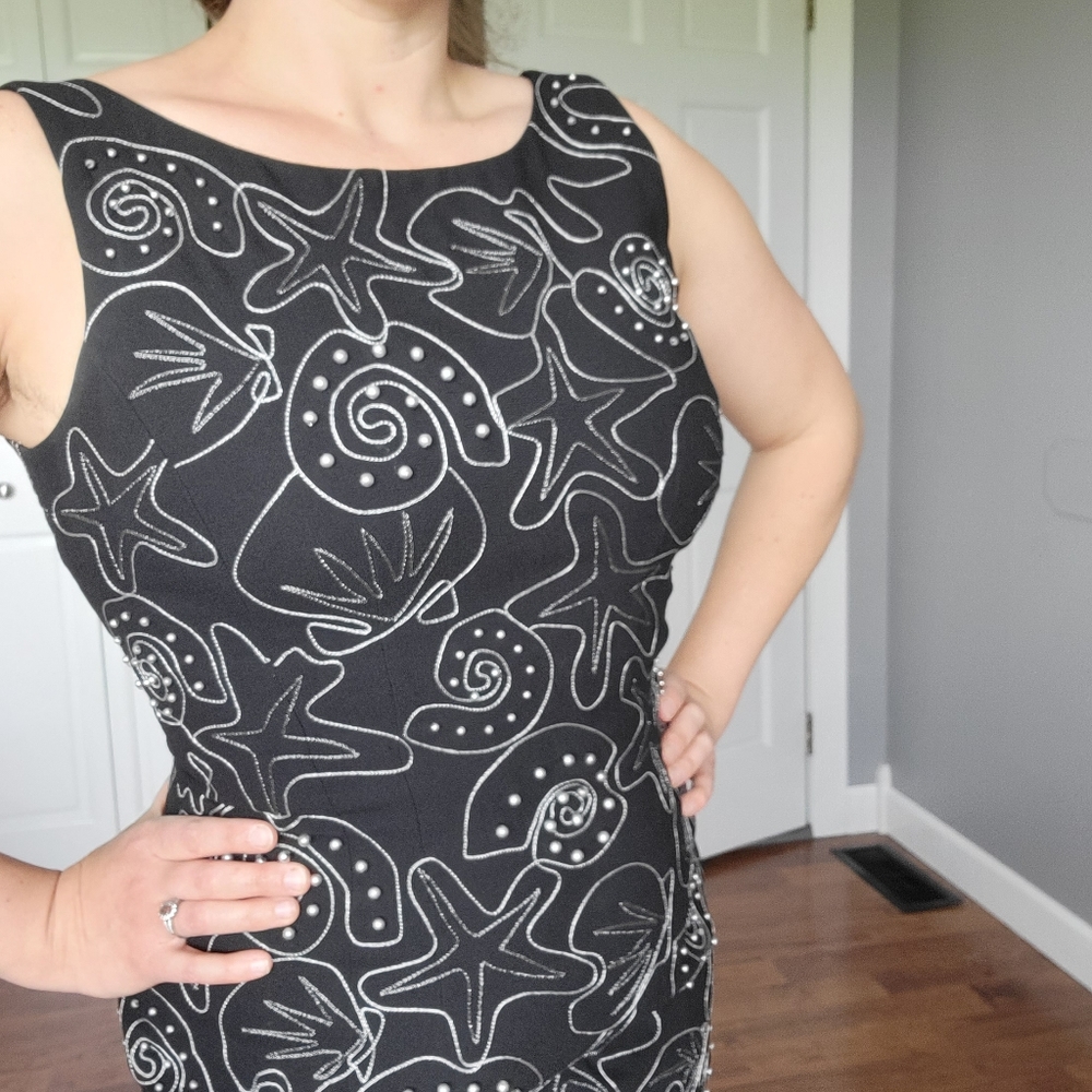 AJ Bari shell cocktail dress